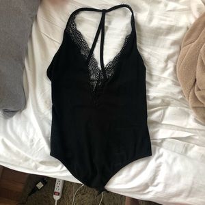 Black Express lace bodysuit